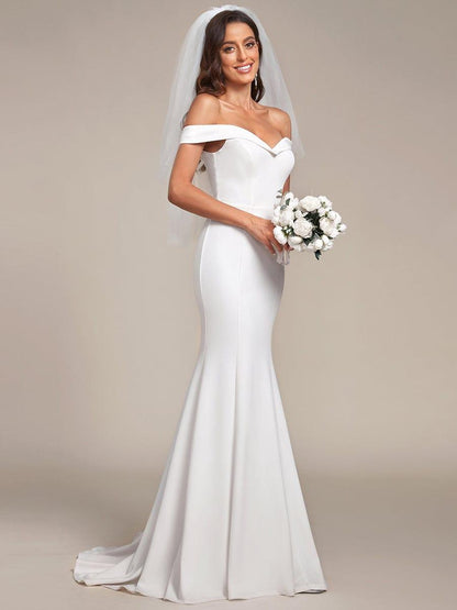 SEOULIS'S BRIDE|Off the Shoulder Mermaid Corset Eloping Dress for Wedding
