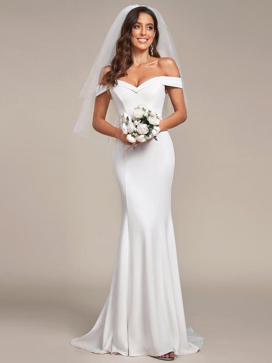 SEOULIS'S BRIDE|Off the Shoulder Mermaid Corset Eloping Dress for Wedding