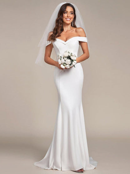 SEOULIS'S BRIDE|Off the Shoulder Mermaid Corset Eloping Dress for Wedding