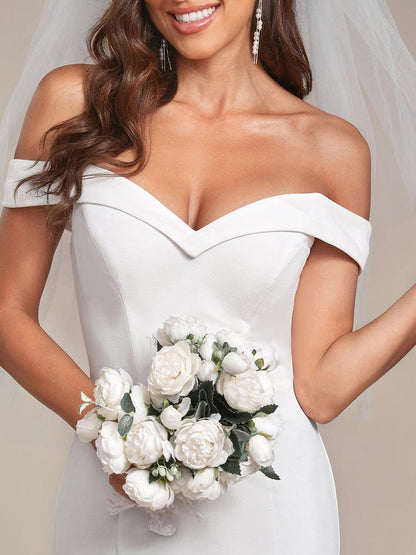 SEOULIS'S BRIDE|Off the Shoulder Mermaid Corset Eloping Dress for Wedding