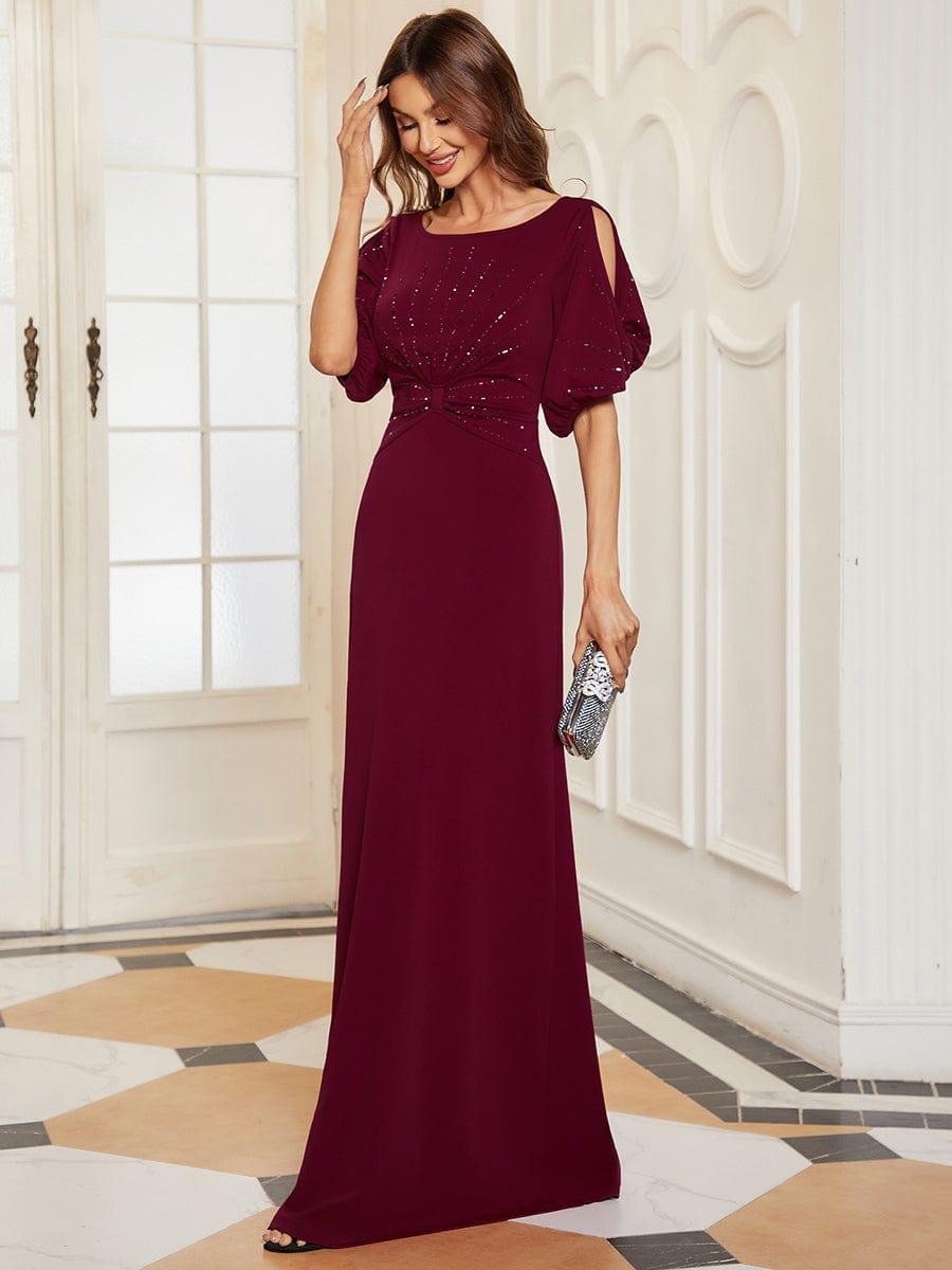 ever VICOTIRE|Round Neck Bodycon Half Sleeve Formal Dress