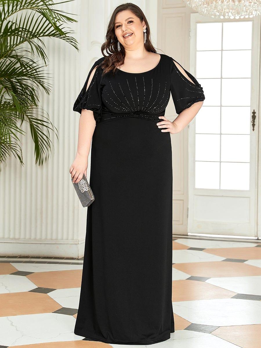 pretty VICOTIRE|Simple Plus Size Bodycon Maxi Mermaid Wedding Guest Dress