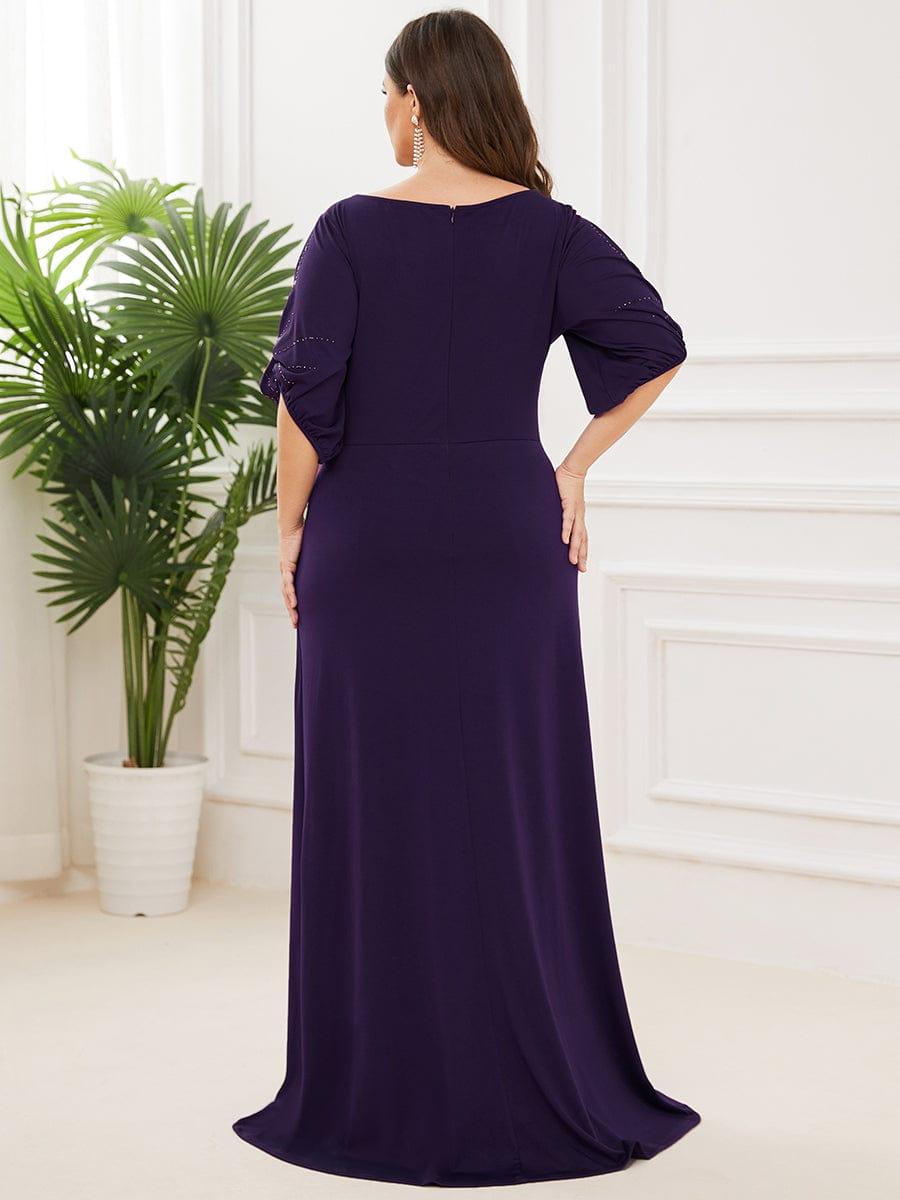 pretty VICOTIRE|Simple Plus Size Bodycon Maxi Mermaid Wedding Guest Dress