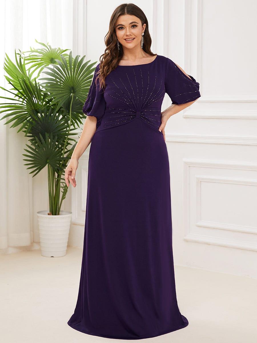 pretty VICOTIRE|Simple Plus Size Bodycon Maxi Mermaid Wedding Guest Dress