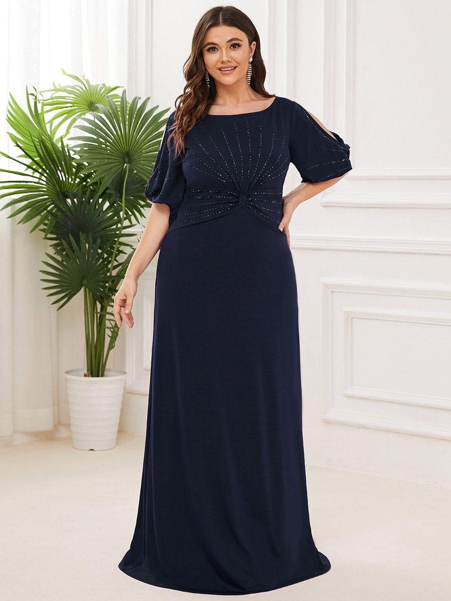 pretty VICOTIRE|Simple Plus Size Bodycon Maxi Mermaid Wedding Guest Dress