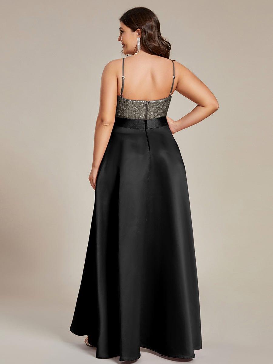 pretty ALYNA|High Low Sleeveless Plus Size Dresses With Sequin for Evening