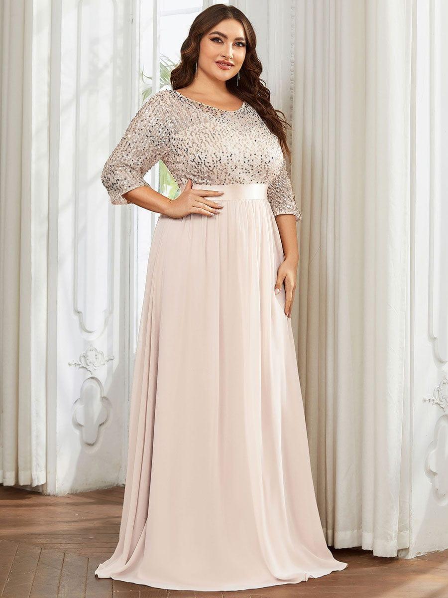 pretty FLORENCE|Plus Size Women's Long Chiffon & Sequin Evening Dresses for Mother of the Bride