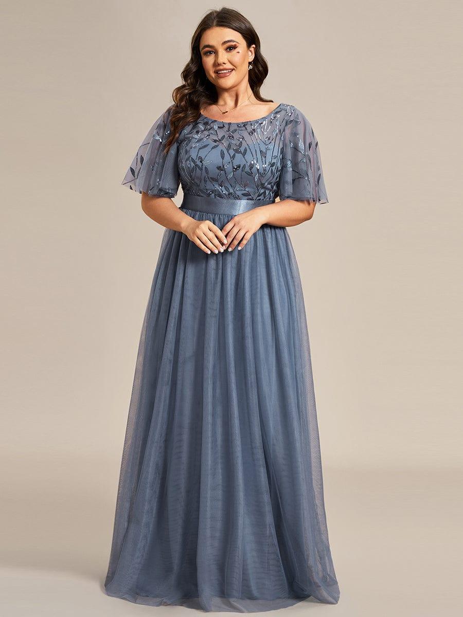 pretty SAPHIR|Plus Size Sequin Bodice Long Formal Evening Dresses