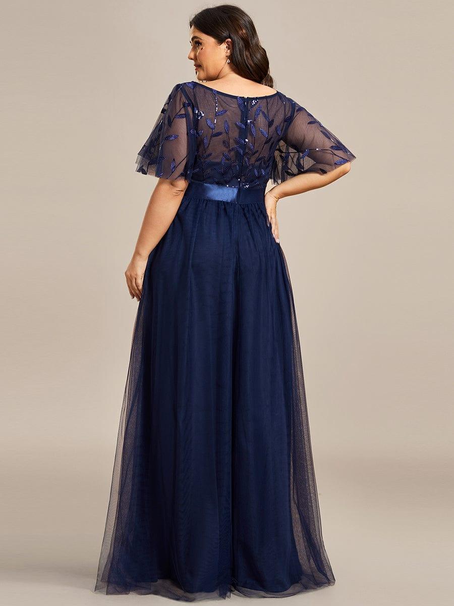 pretty SAPHIR|Plus Size Sequin Bodice Long Formal Evening Dresses