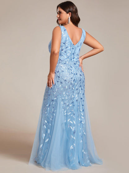 pretty ORIEL|Plus Size Maxi Sequin Formal Dresses & Gowns