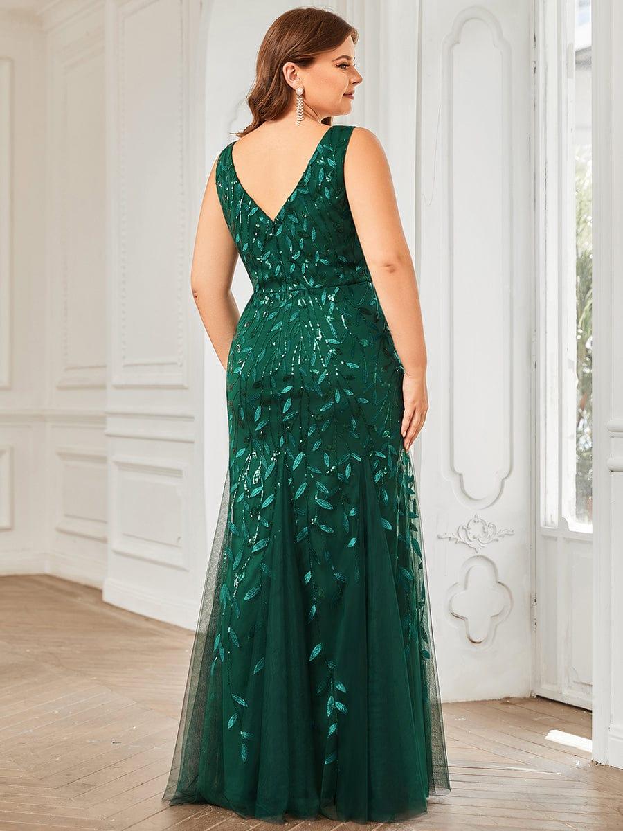 pretty ORIEL|Plus Size Maxi Sequin Formal Dresses & Gowns