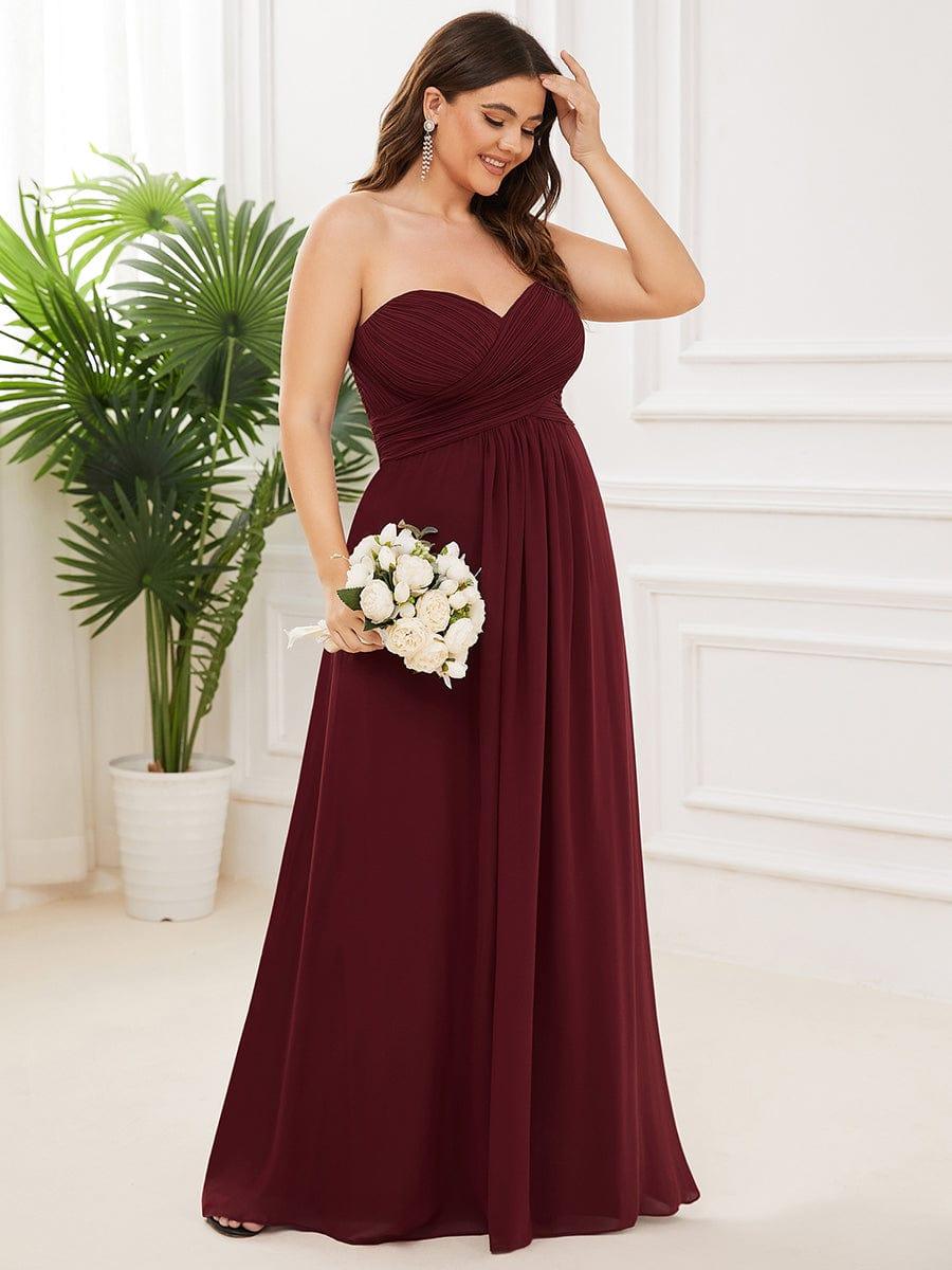 ever JAYLEEN|Sweet Pleated Bodice One Shoulder Chiffon Bridesmaid Dress