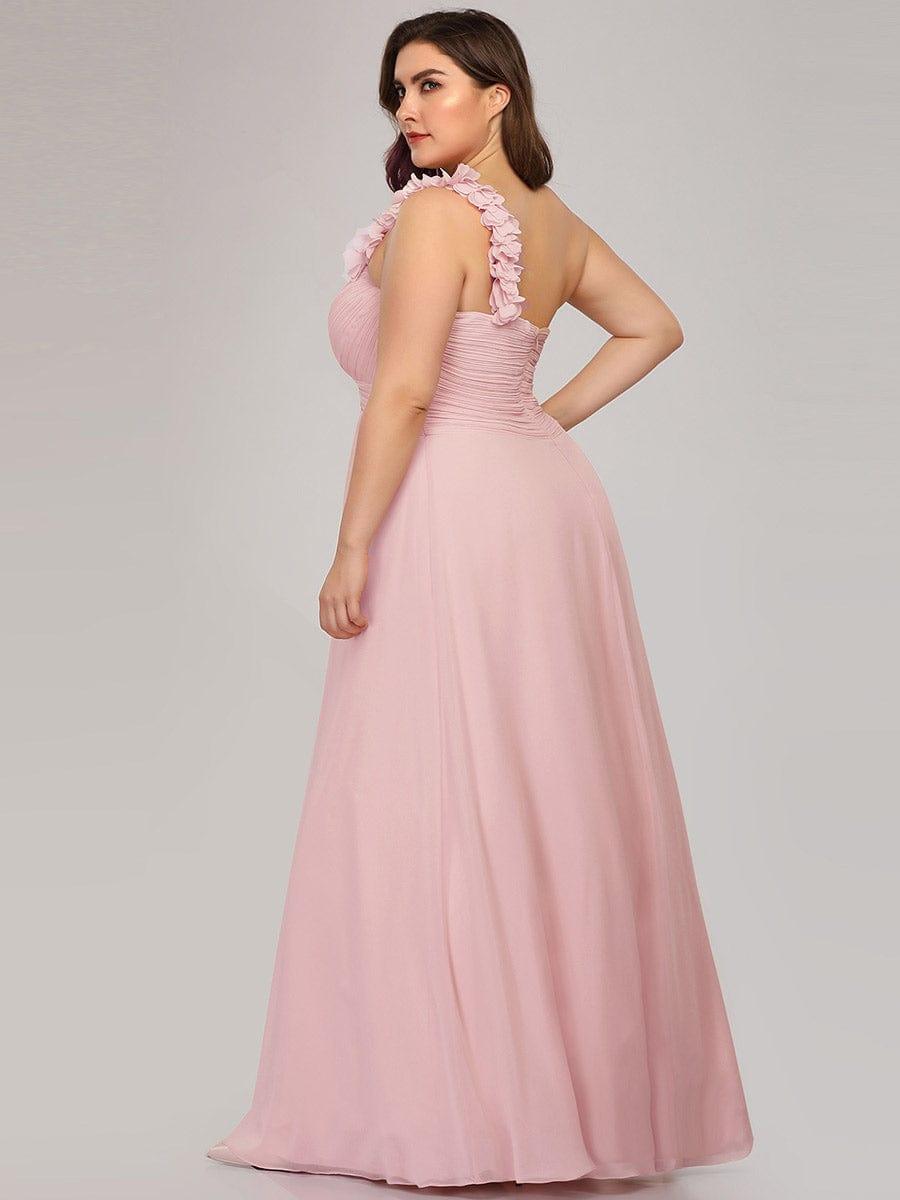 ever JAYLEEN|Sweet Pleated Bodice One Shoulder Chiffon Bridesmaid Dress