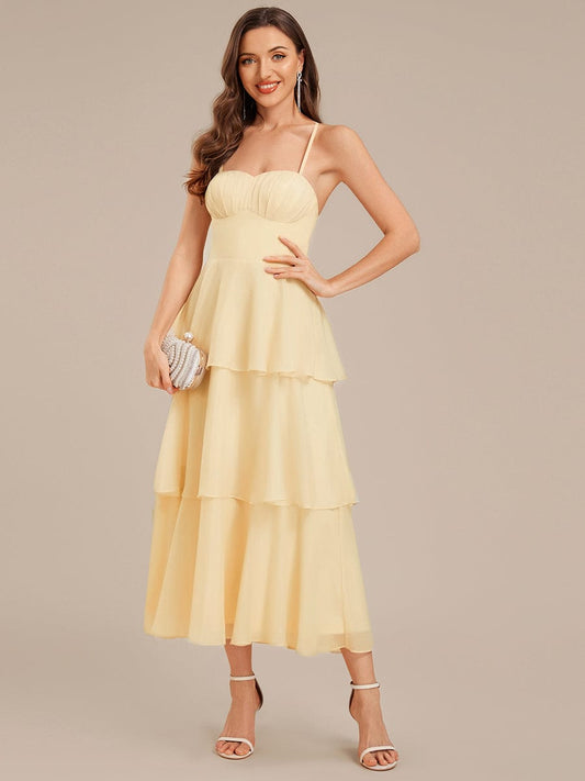 ever ALTHEA|Tie Knot Chiffon Sleeveless Wedding Guest Dress